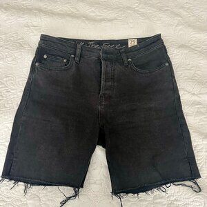 Free People We the Free Black Denim Shorts